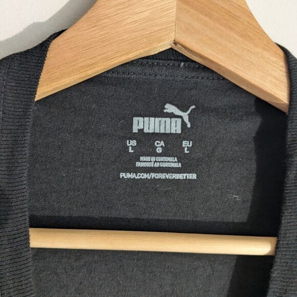 Puma Black Large Graphic Tee Tshirt Men's Size Large - Picture 3 of 3